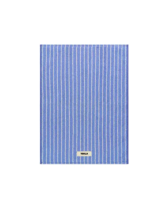 Tekla Terry Bath Mat Clear Blue Stripes