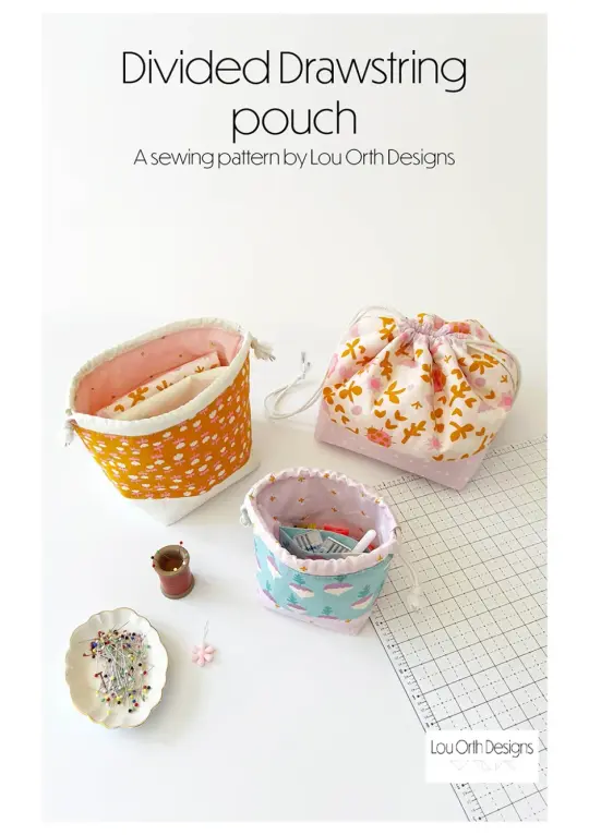 Divided Drawstring Pouch