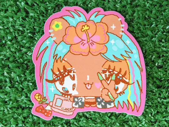 tsuyome manba bunny waterproof sticker