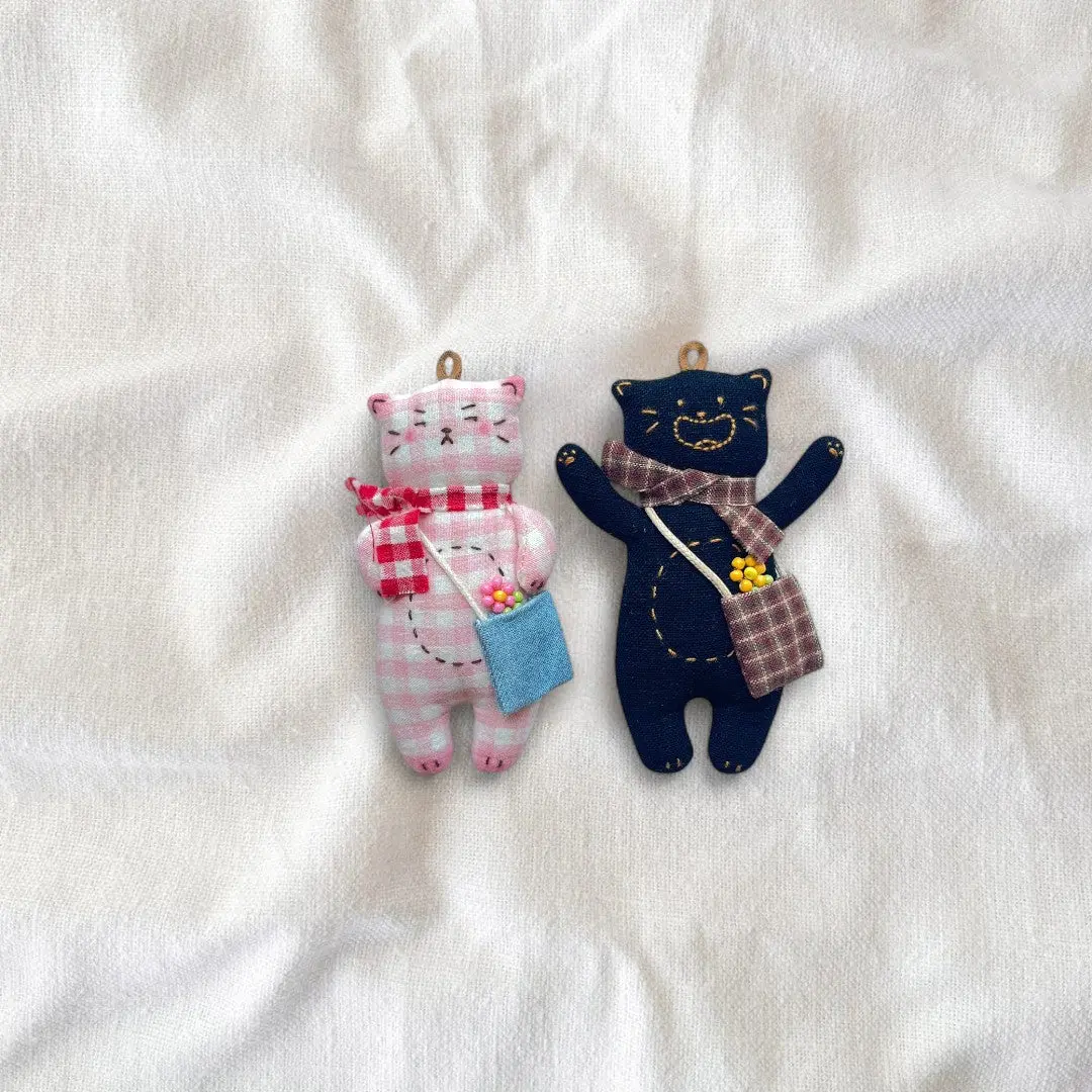 Happy & Grumpy Kitty Bag Charm