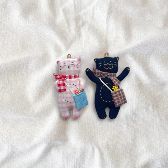 Happy & Grumpy Kitty Bag Charm