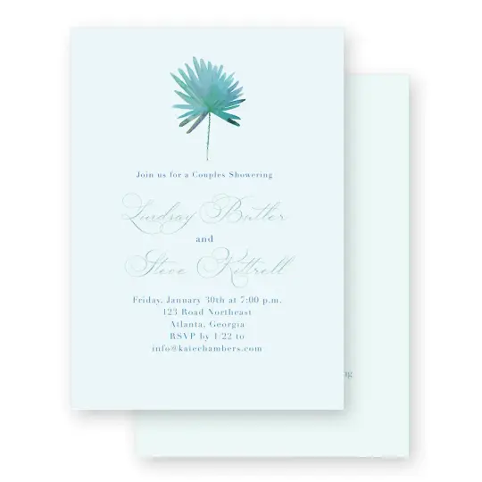 Summer Fiesta with Single Palm Couples Shower Invitation