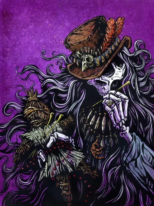 Voodoo Priest Canvas Print - New Orleans Voodoo Art by David Lozeau