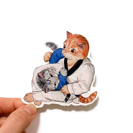 Catjitsu Technique 001 - Triangle Sticker, 3"