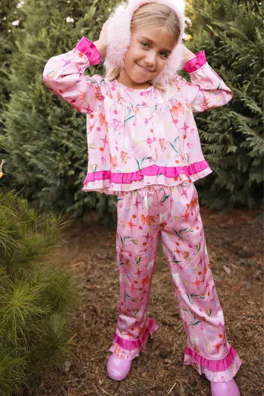 Mini Bette Pajama Set in Tilly Marzipan