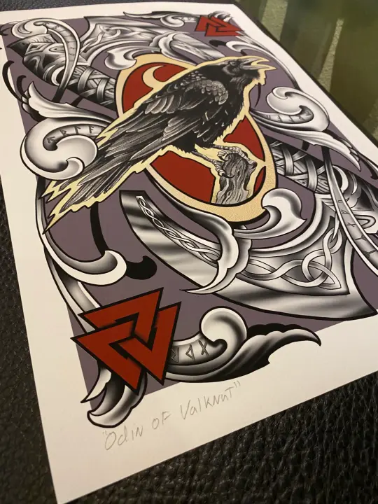Print "Odin of Valknut” by Sierra Colt