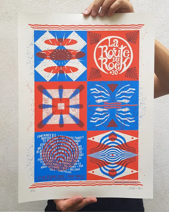 LA ROUTE DU ROCK 30 ans 2022 (screenprint poster)
