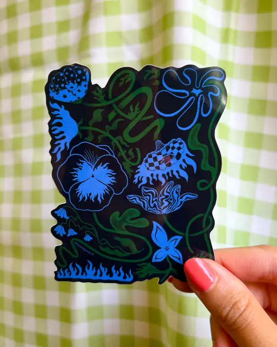 Flame Flowers Sticker