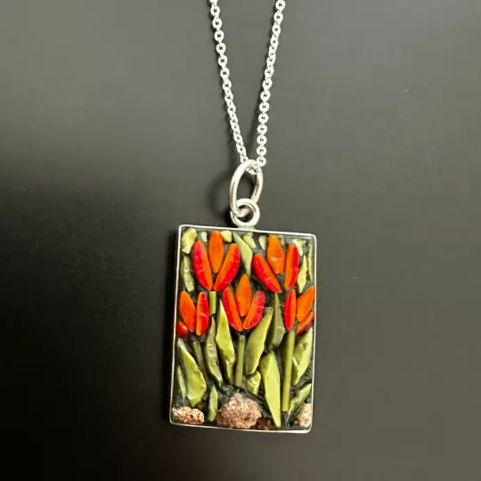 Tulip Portrait Pendant