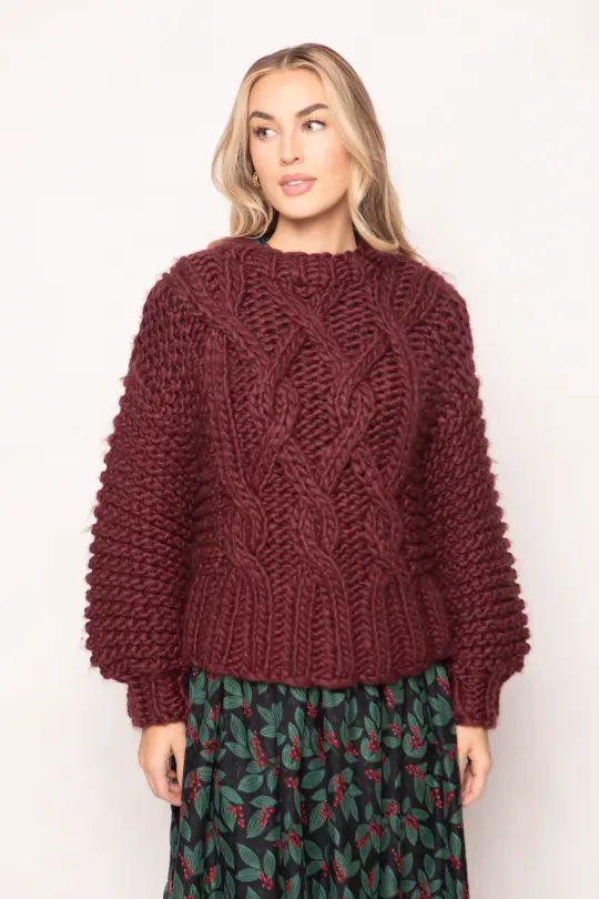 Erica Sweater in Raisin