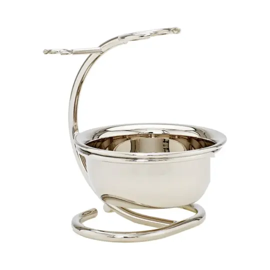 Chrome Shaving Stand with Bowl