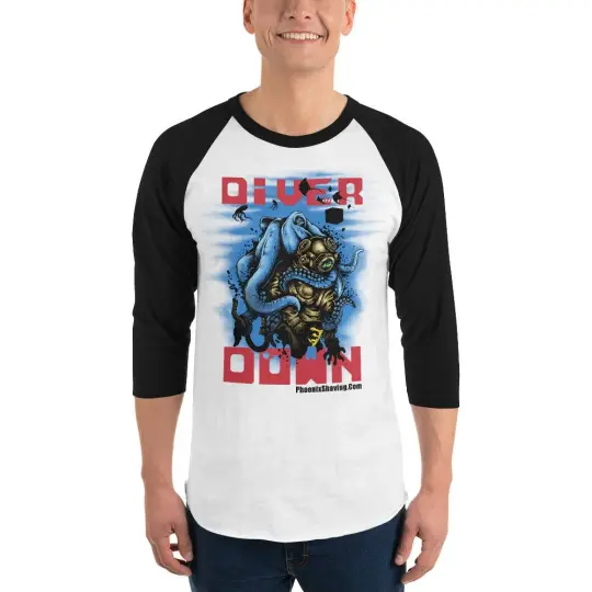 Diver Down Homage to the Original Seaforth Spiced! 3/4 sleeve raglan baseball shirt