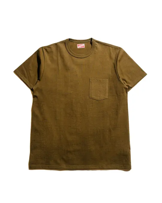 The Real McCoy's MC22006 Pocket Tee Olive
