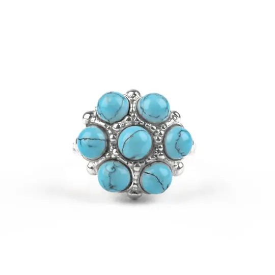 Cute Turquoise in Silver Ring