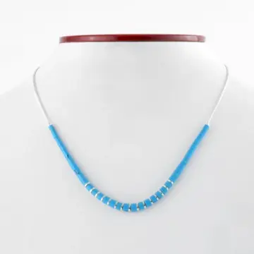 Dainty Turquoise and Silver Necklace