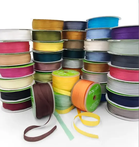 1/4" 100% hand-dyed silk ribbon spool