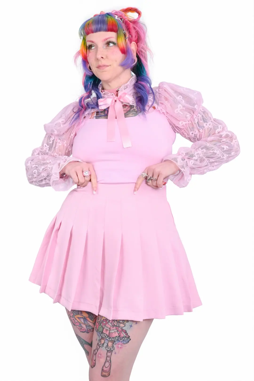 Claire Pleated Skirt - Pink