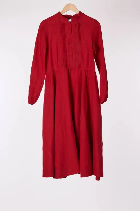 Red Poppy, Long Sleeve, Elisa Dress