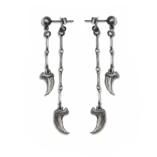 The Familiar. Cat Claw Earrings. Sterling Silver.
