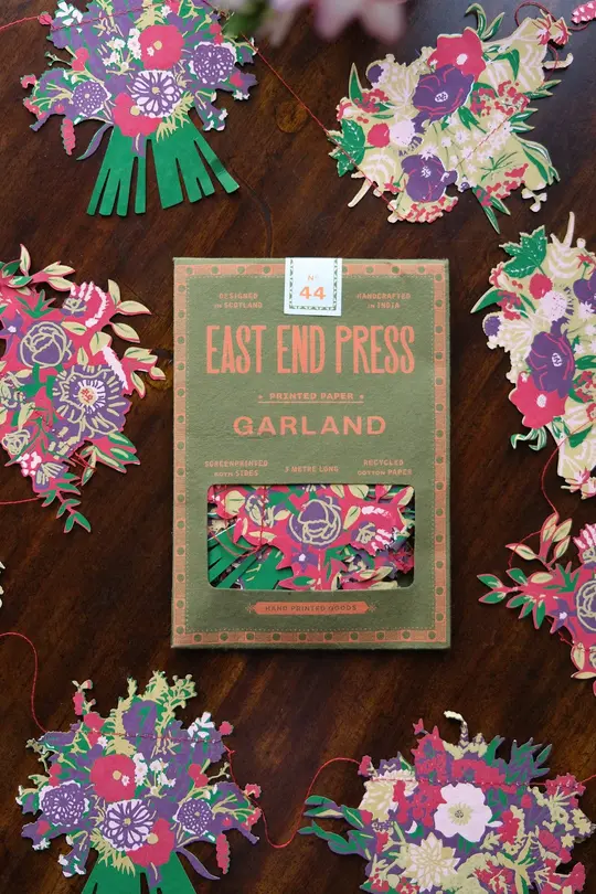 Bouquet Screen Printed and Sewn Garland
