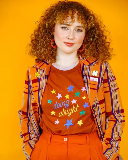 Doing Alright Tee: Burnt Orange