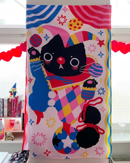 Circus Cat Flag