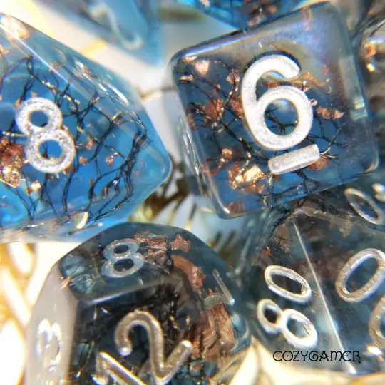 Haunted Forest Dice Set – 7-Piece Dark Forest DnD Dice | Fennek & Finch