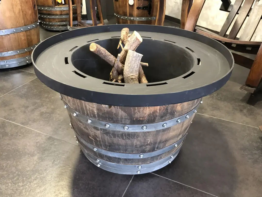 Whiskey & Wine Barrel Fire Pit — Hand-Built from Reclaimed Staves