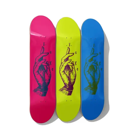 Byzantine IC XC Neon Trinity Skateboard Triptych