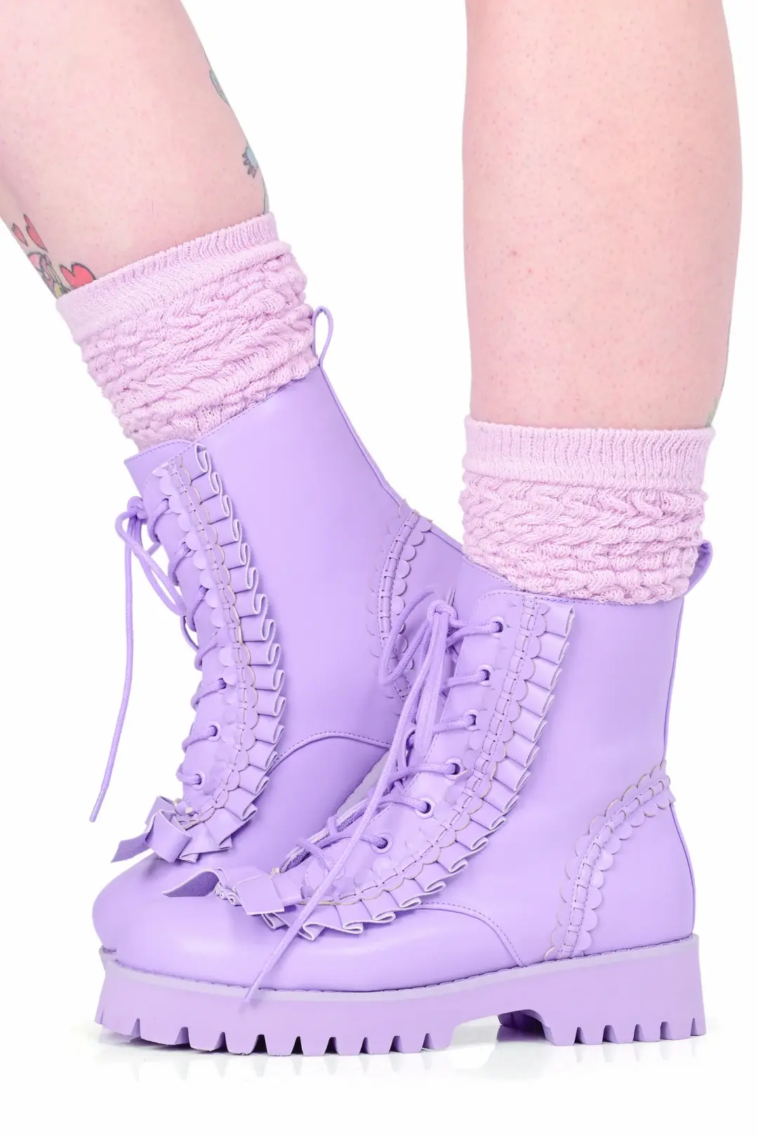 Cake Combat Boot - Lavender