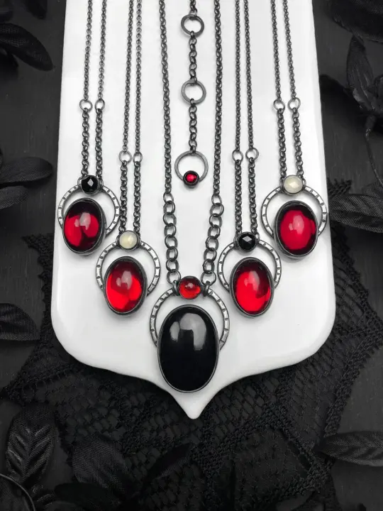 Red Orbit Necklaces