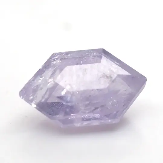 Milky lilac sapphire hexagon step cut .53 ct