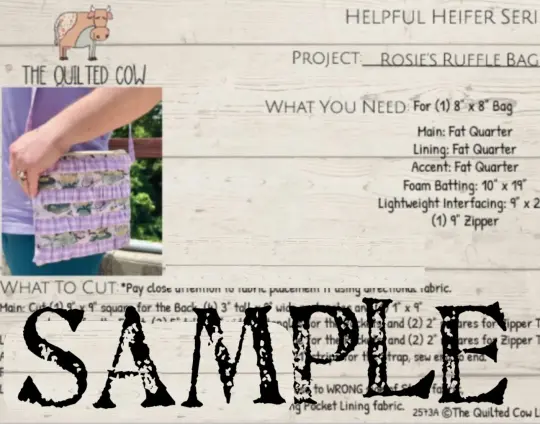 Helpful Heifer Rosie's Ruffle Bag