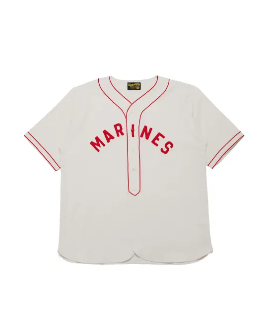 The Real McCoy's MS26010 Baseball Uniform Shirt / Marines White