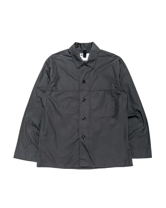 MHL Front Yoke Shirt Compact Cotton Poplin Asphalt