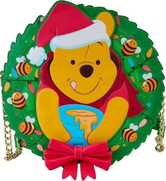 Loungefly Christmas Pooh Wreath Bag