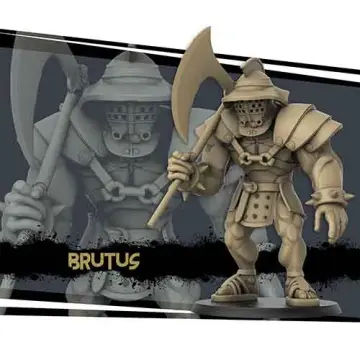 brutus gladiator miniature in 28mm scale for tabletop RPGs.