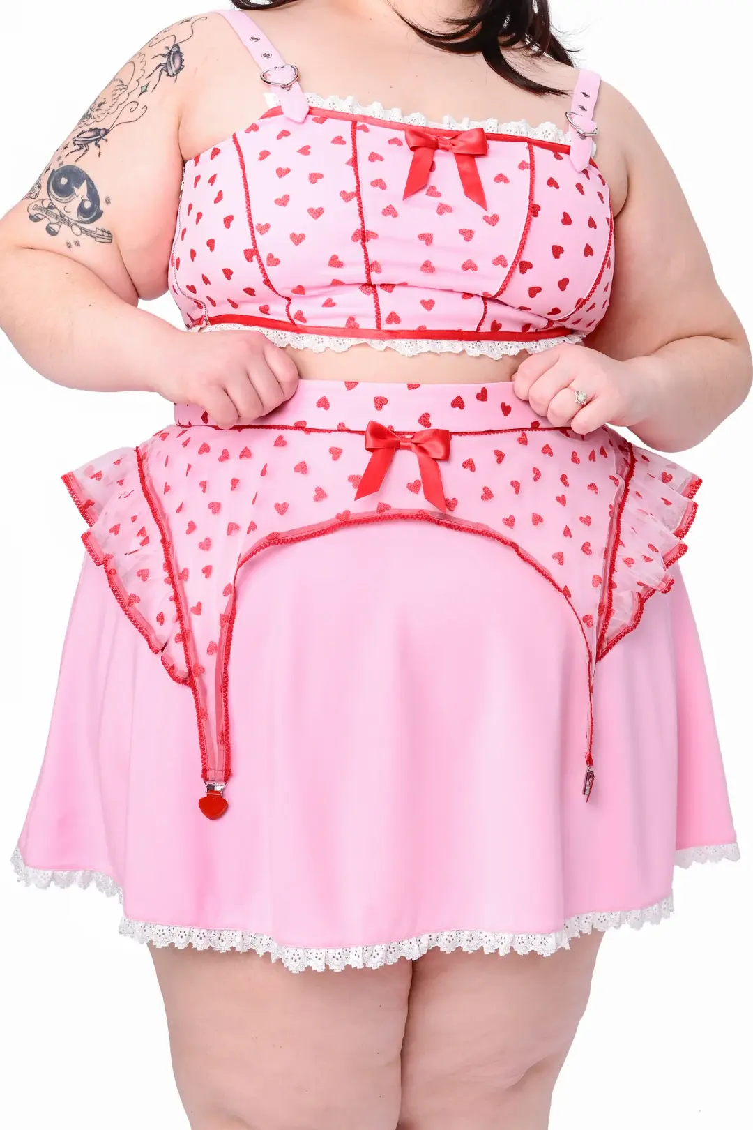 Lucky Girl Skater Skirt - Pink - L-3X left!