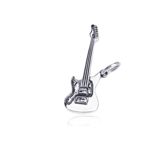 Guitar Pendant in 925 Silver