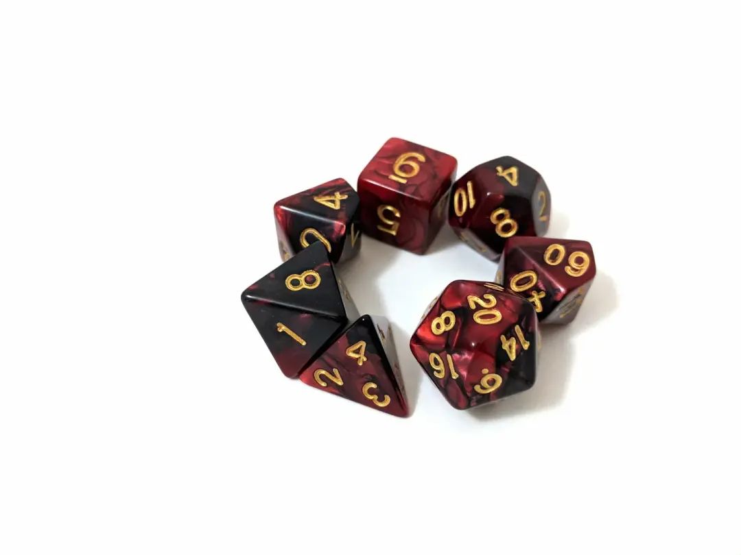 Blood Witch 7 Piece DnD Dice Set