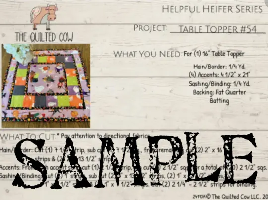 Helpful Heifer Table Topper #54