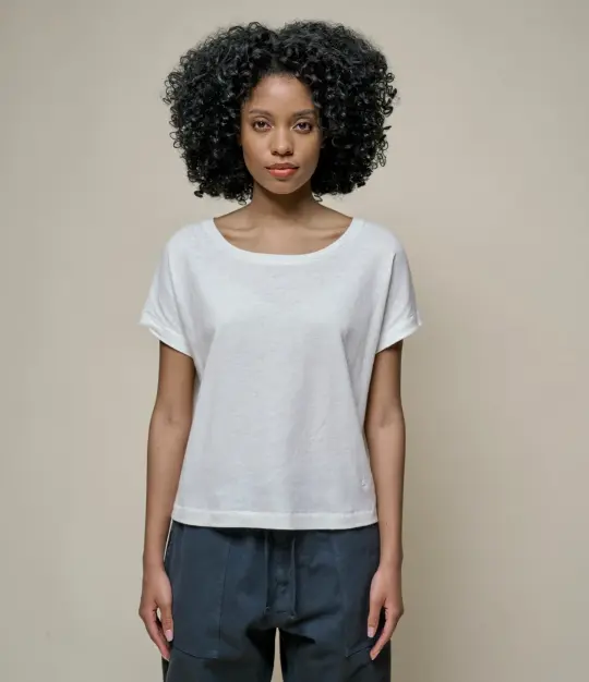 Linen-Cotton Relxed Fit Women's T-Shirt