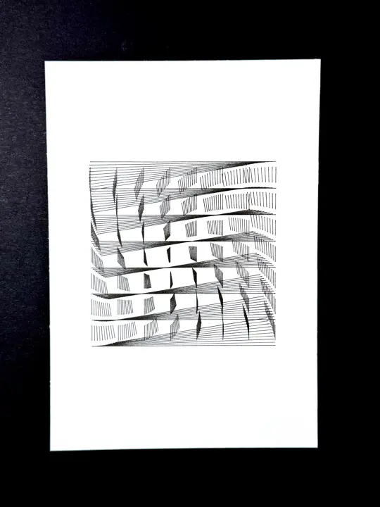 Perspective Study 03 — 5x7" pen plot