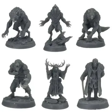 The Werewolf Bloodline: 6 Werewolf RPG Miniatures Bundle (32mm)