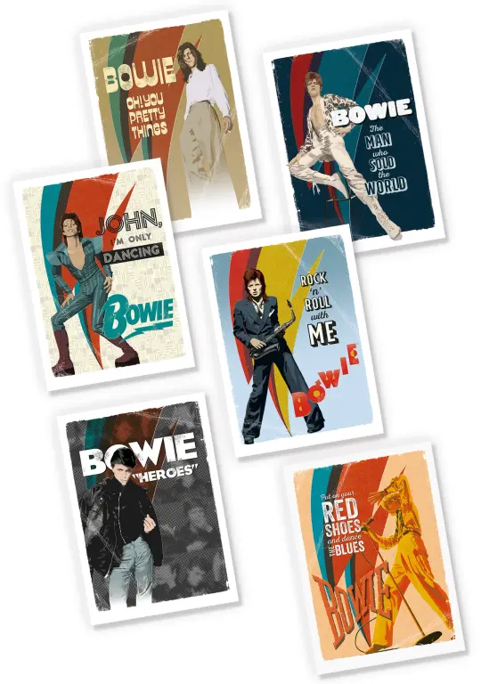 David Bowie Greetings Cards + Postcards Set