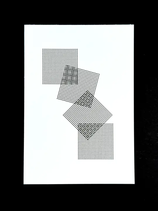 Moiré Study 01 — 5x7" pen plot
