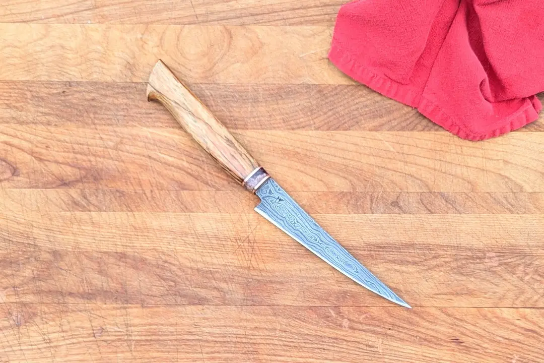 6″ Damascus Maple Up-swept Boning Knife