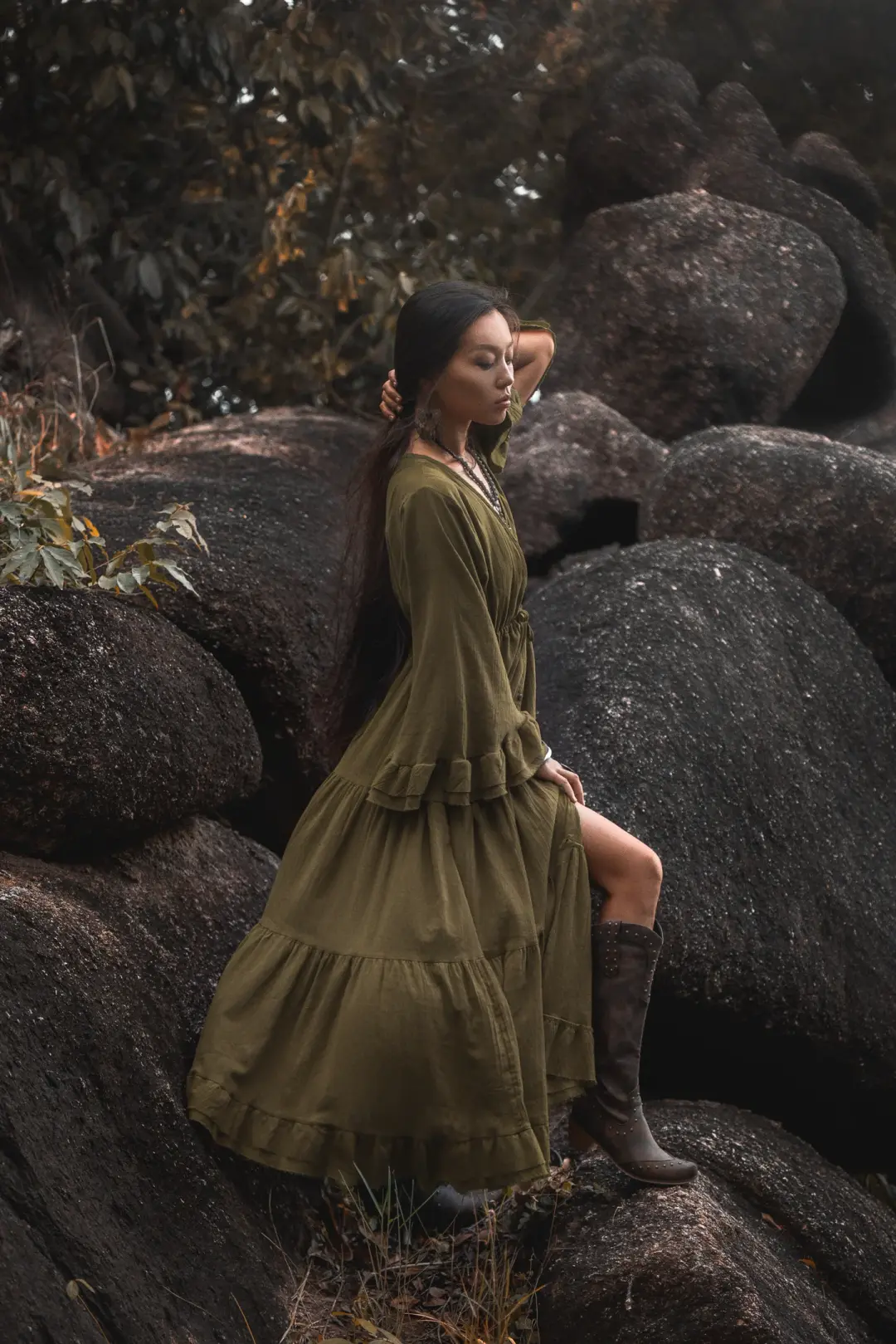 Maxi Dress Ayu Olive