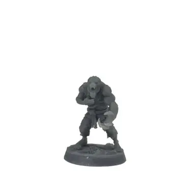Transforming Werewolf Villager: Mid Change RPG Miniature (32mm)