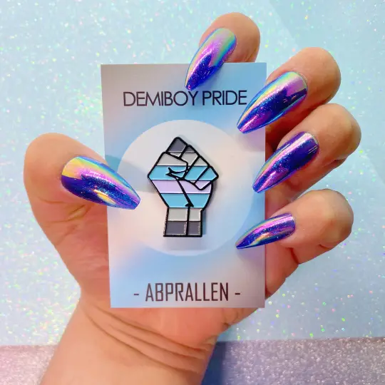 Demiboy Pride Flag Enamel Pin